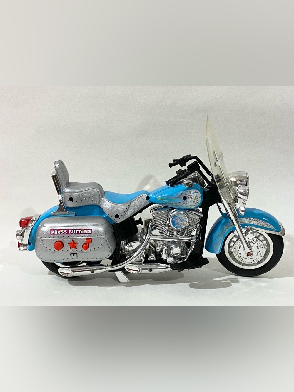 1994 Buddy L #5606 Harley-Davidson Toy Motorcycle Classic Cruiser Blue